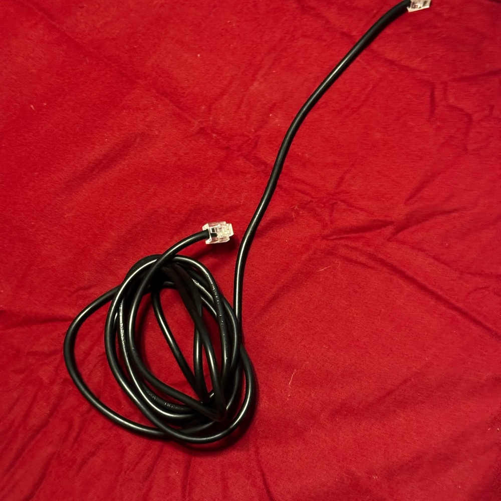 Black VoIP Phone Adapter Cable